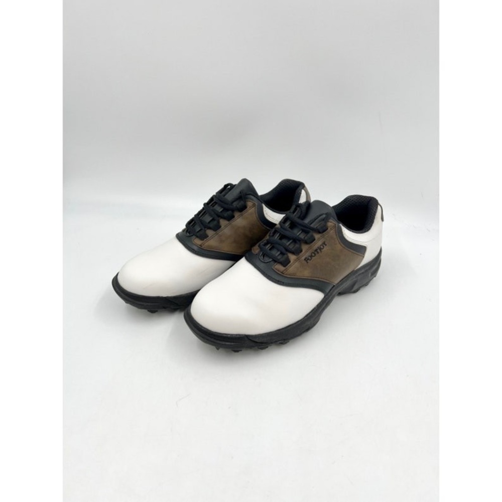 Footjoy Greenjoys Men's Golf Shoes 45516 White/Brown Size 10.5 M
